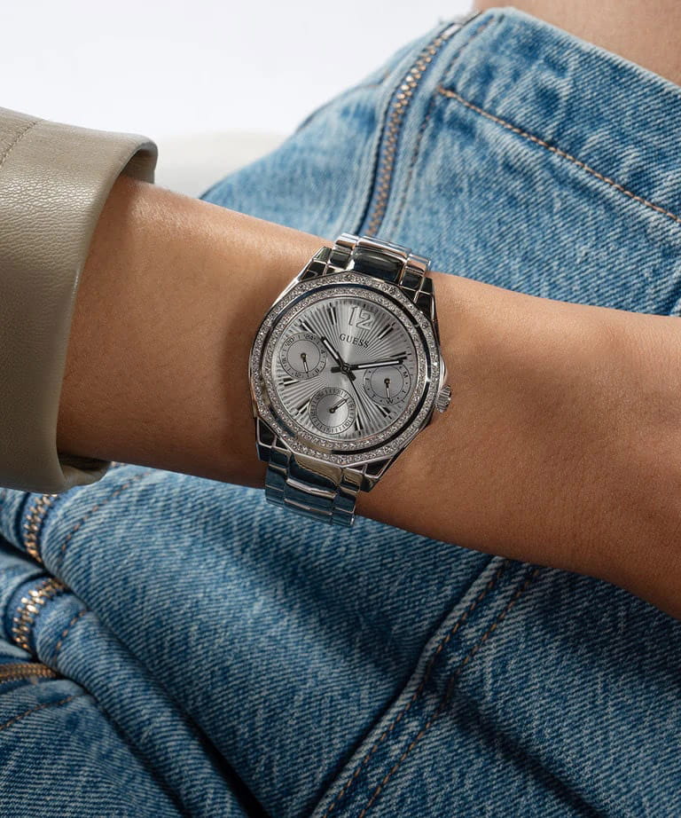 Guess Guess Sport GW0685L1 кварцевые женские часы часы крупный план серебристый циферблата