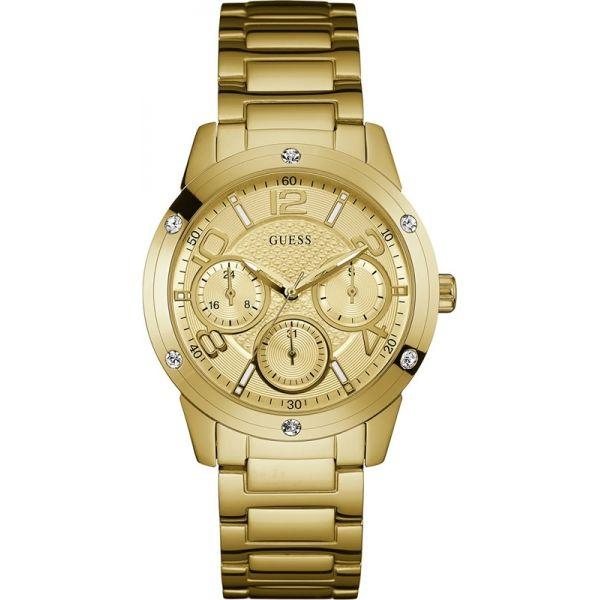 Guess Guess W0778L2  W0778L2 кварцевые женские часы желтый циферблат, браслет  — вид спереди