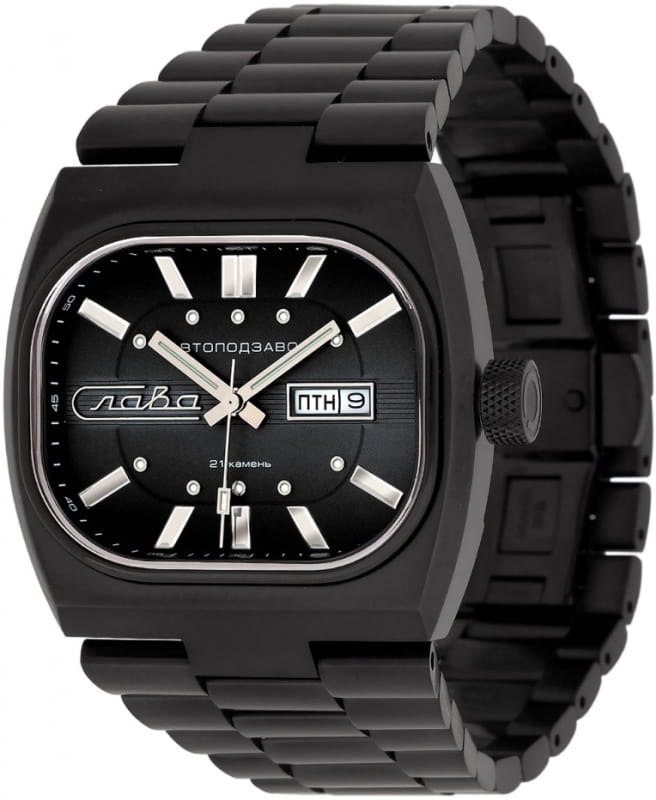 Оригинальные часы Слава Слава Телевизор 3044705/100-8205 механические калибр механизма miyota 8205 общий вид