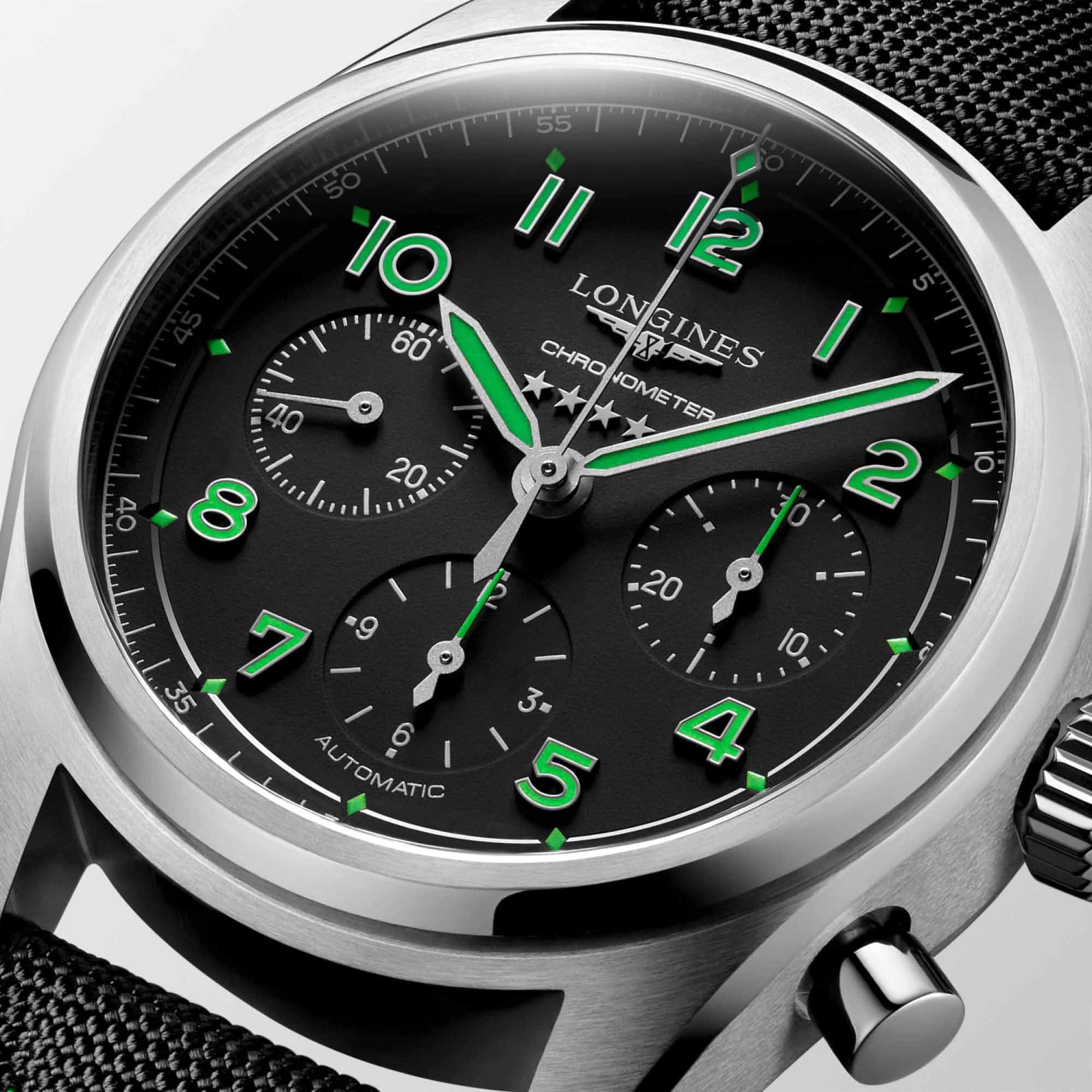 Longines Longines Spirit Pioneer Edition L3.829.1.53.2  — детали корпуса и тканевый