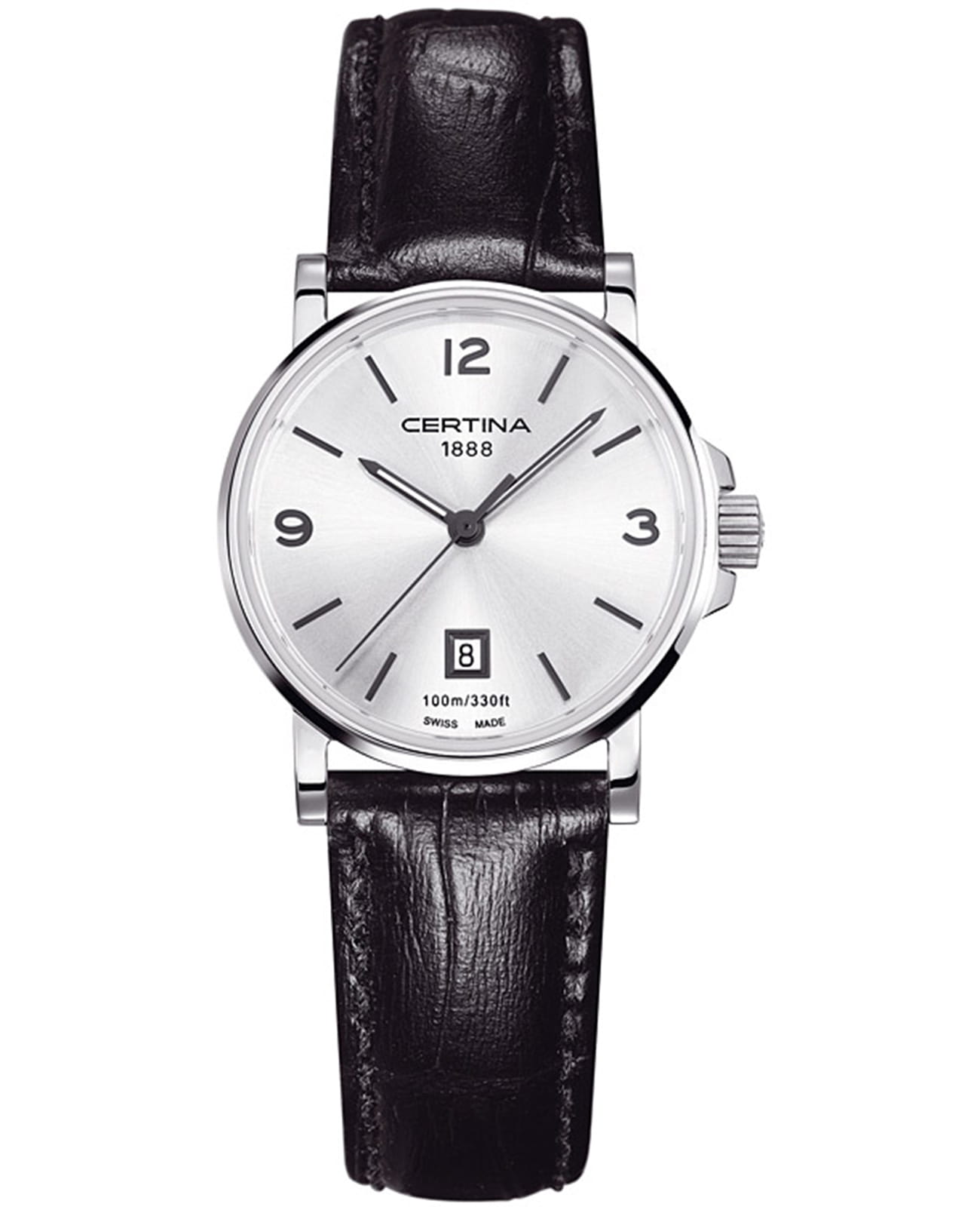 Certina Certina DS Caimano C017.210.16.037.00 DS Caimano C0172101603700 кварцевые женские часы коричневый циферблат, браслет кожаный — вид спереди