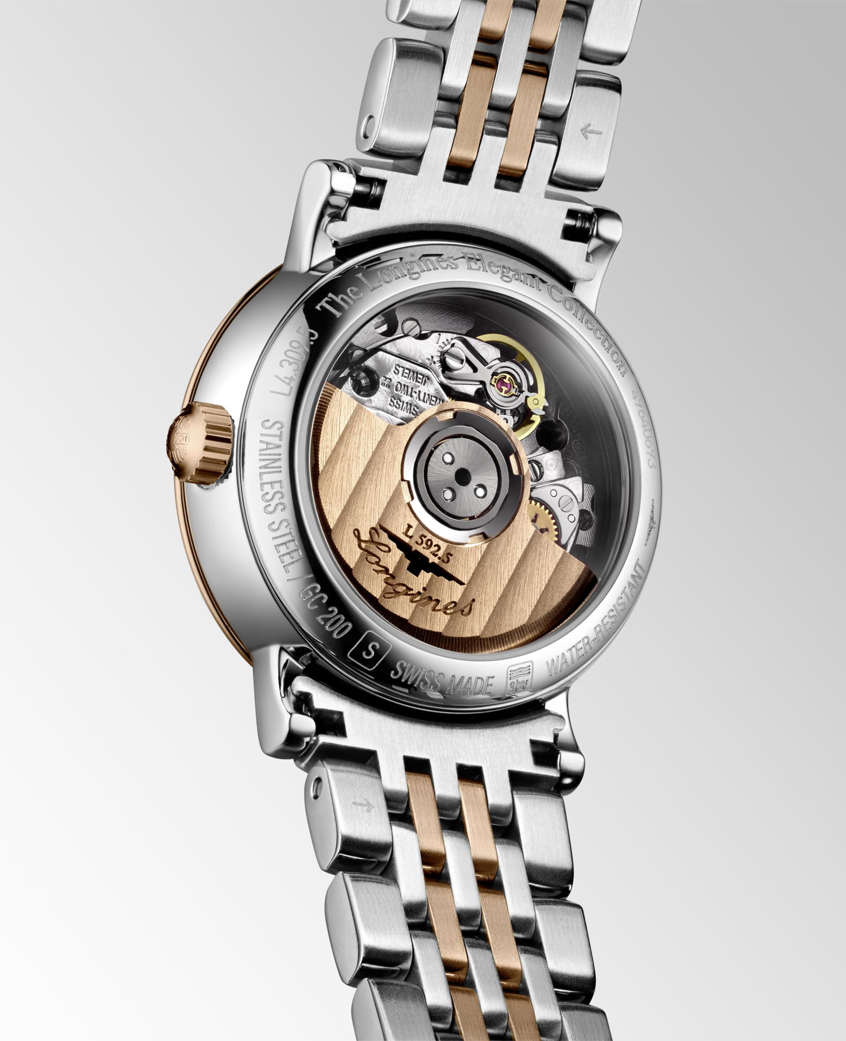 Longines Longines Elegant L4.309.5.12.7, elegant collection швейцария мужские часы на браслете нержавеющая сталь боковой вид