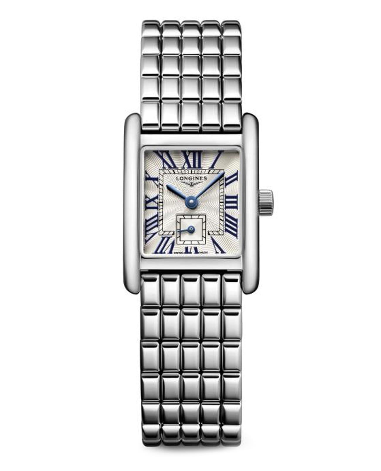 Longines Longines DolceVita L5.200.4.71.6  L52004716 кварцевые женские часы серебристый циферблат, браслет нержавеющая сталь — вид спереди