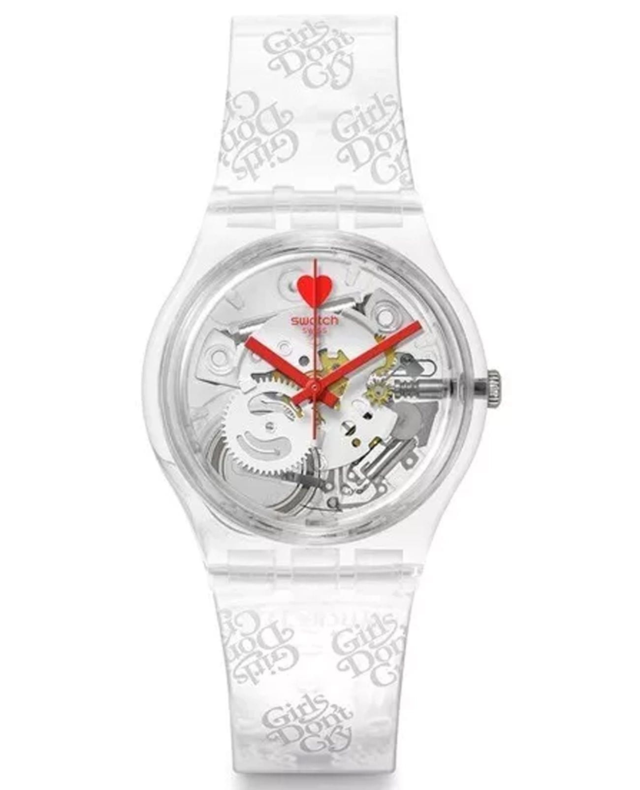Swatch Swatch Gent Biosourced Standart SO28Z129  SO28Z129 кварцевые женские часы прозрачный циферблат, браслет силикон — вид спереди