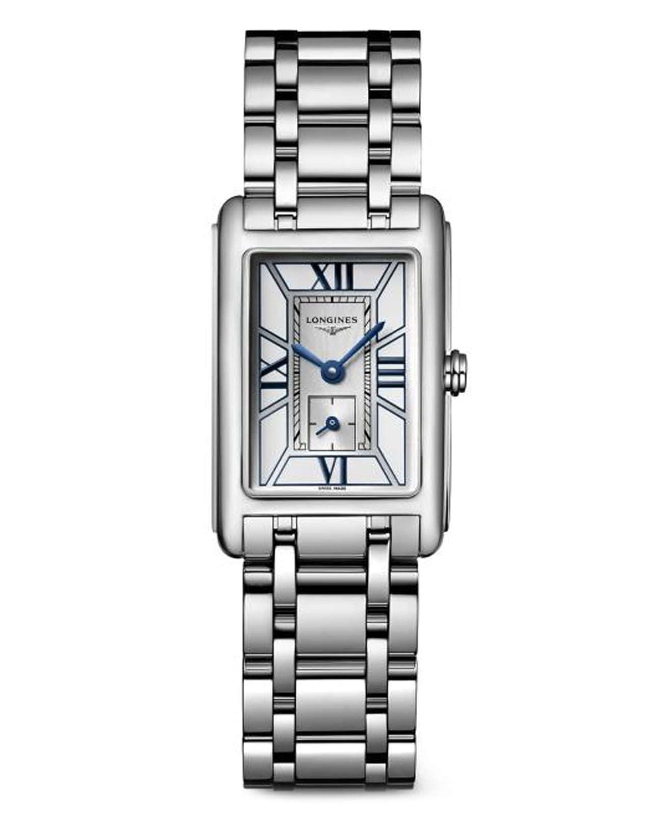 Longines Longines DolceVita L5.255.4.75.6  L52554756 кварцевые женские часы серебристый циферблат, браслет нержавеющая сталь — вид спереди