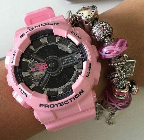 Casio Casio G-Shock GMA-S110MP-4A2 женские часы черный циферблат на запястье