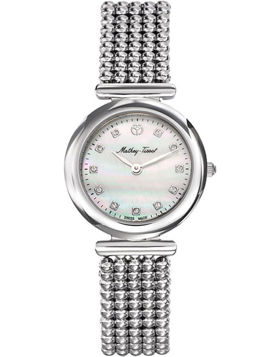 Mathey-Tissot Mathey-Tissot Allure D539AI  D539AI кварцевые женские часы перламутровый циферблат, браслет нержавеющая сталь 316l — вид спереди
