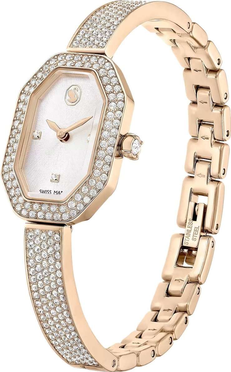 Swarovski Swarovski Dextera Bangle 5672987,  швейцария женские часы на браслете нержавеющая сталь с pvd-покрытием боковой вид