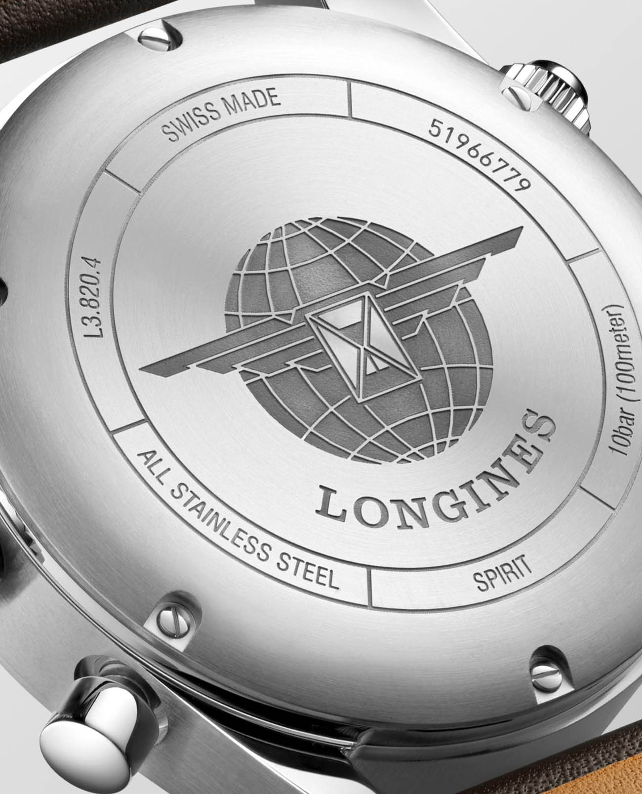Longines Longines Spirit L3.820.4.53.0 мужские часы черный циферблат на запястье