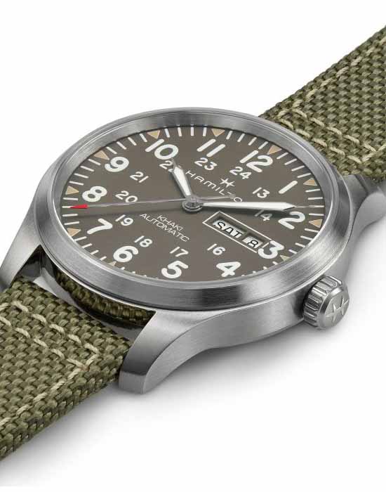 Оригинальные часы Hamilton Hamilton Khaki Field Day Date Auto H70535081 механические калибр механизма h-30 общий вид