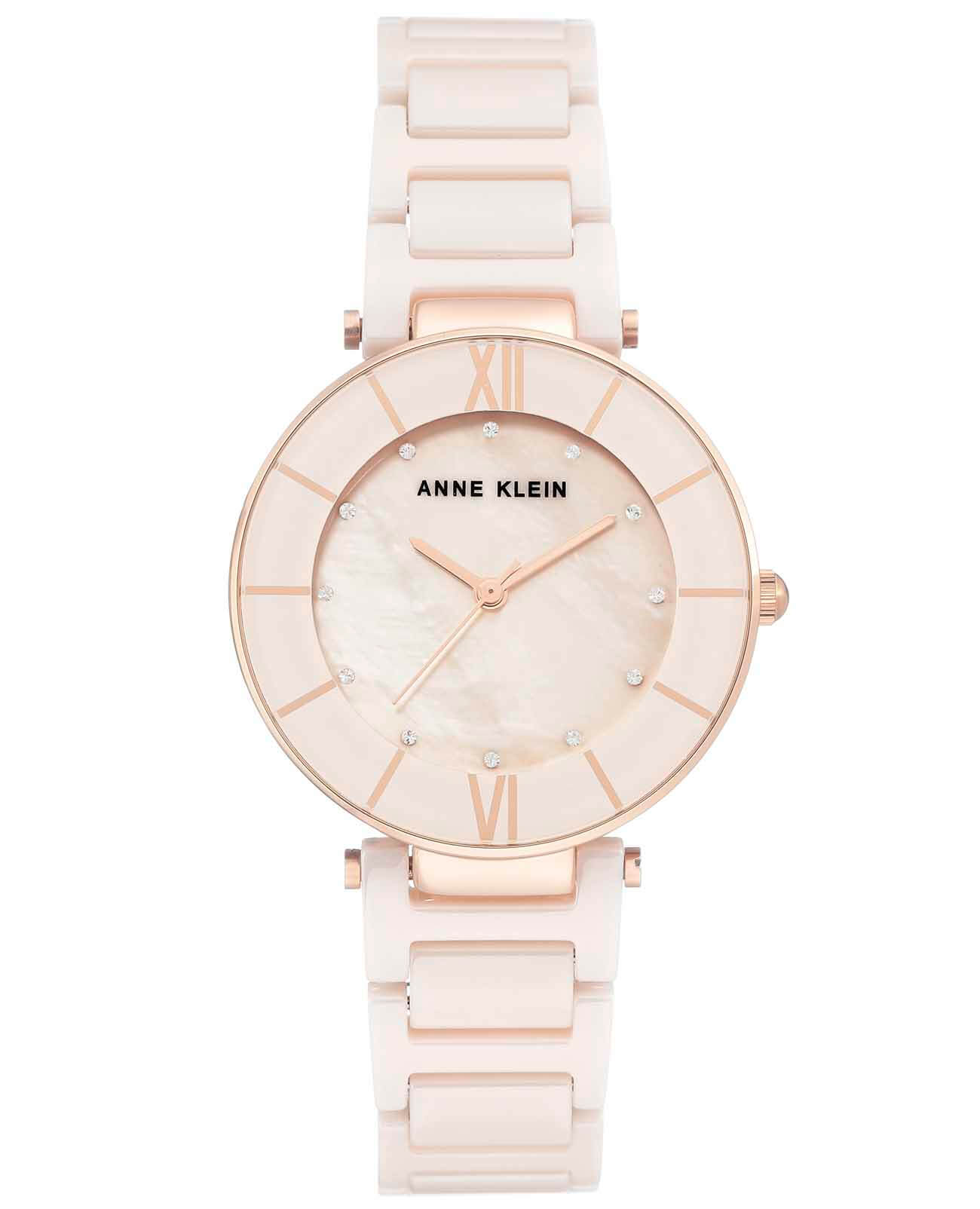 Anne Klein Anne Klein Daily 3266LPRG  3266LPRG кварцевые женские часы розовый циферблат, браслет керамика — вид спереди