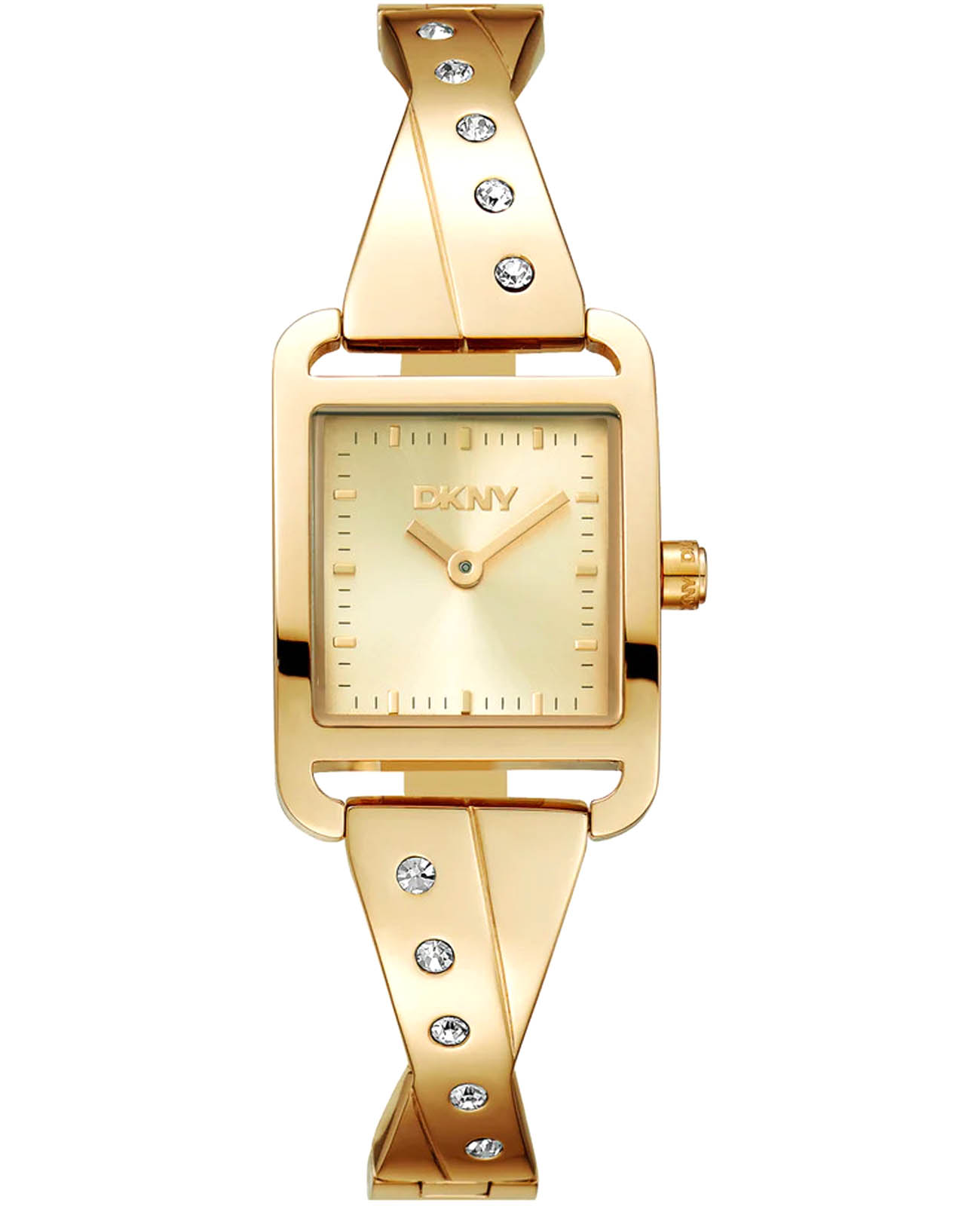 DKNY DKNY City Bangle DK1L005M0025  DK1L005M0025 кварцевые женские часы золотой циферблат, браслет нержавеющая сталь с ip-покрытием — вид спереди