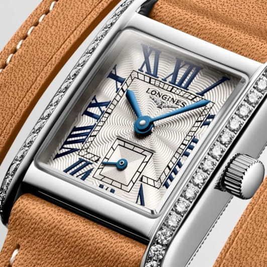 Longines Longines Mini DolceVita L5.200.0.71.3, dolcevita швейцария женские часы на браслете кожаный боковой вид