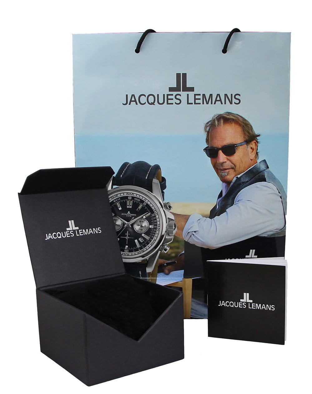 Jacques Lemans Jacques Lemans Classic 1-2130E кварцевые мужские часы часы крупный план черный циферблата