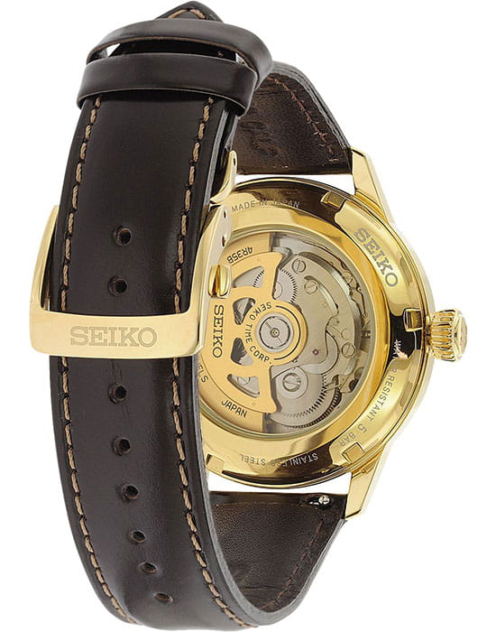 Seiko Seiko Presage SRPD36J1, presage япония мужские часы на браслете кожаный боковой вид