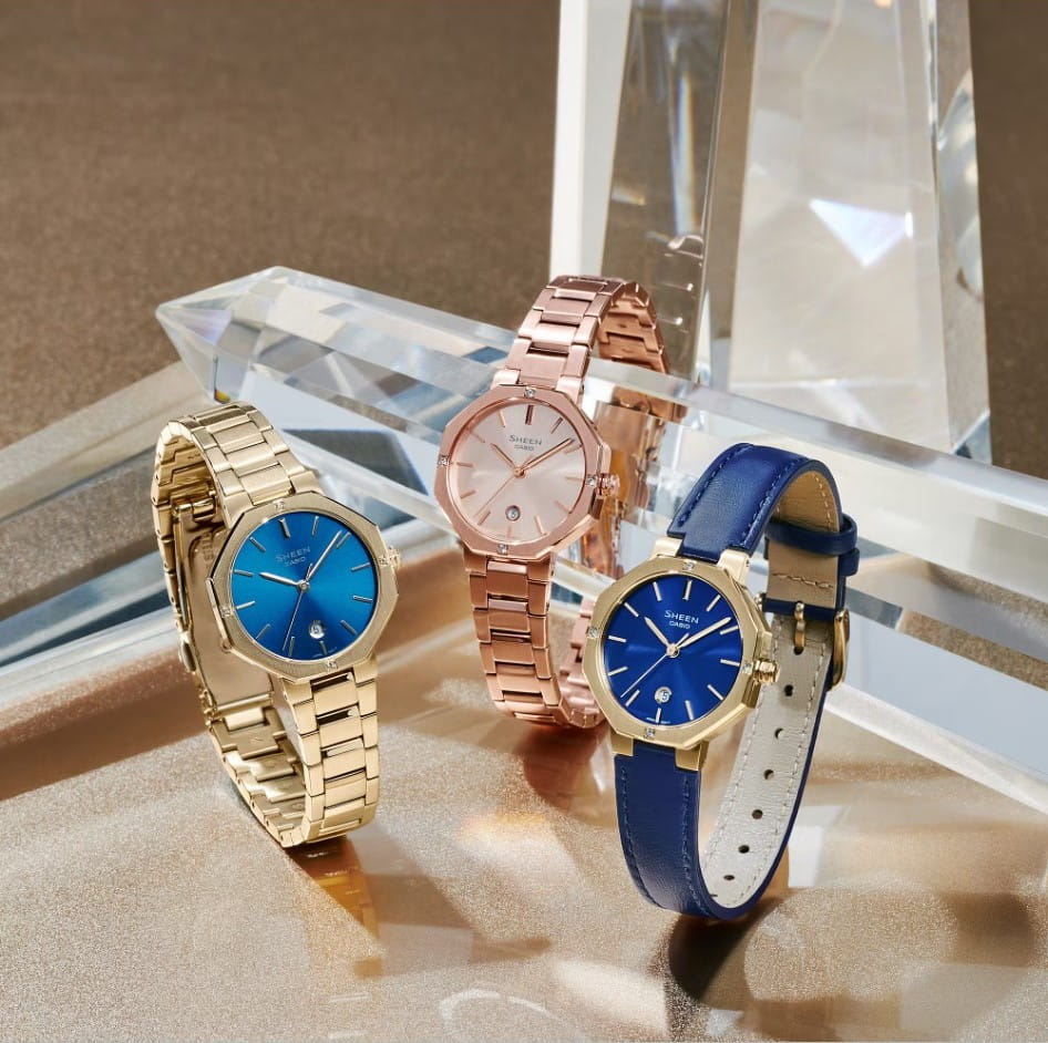 Casio Casio Sheen SHE-4543G-2A , наручные женские часы фото под углом