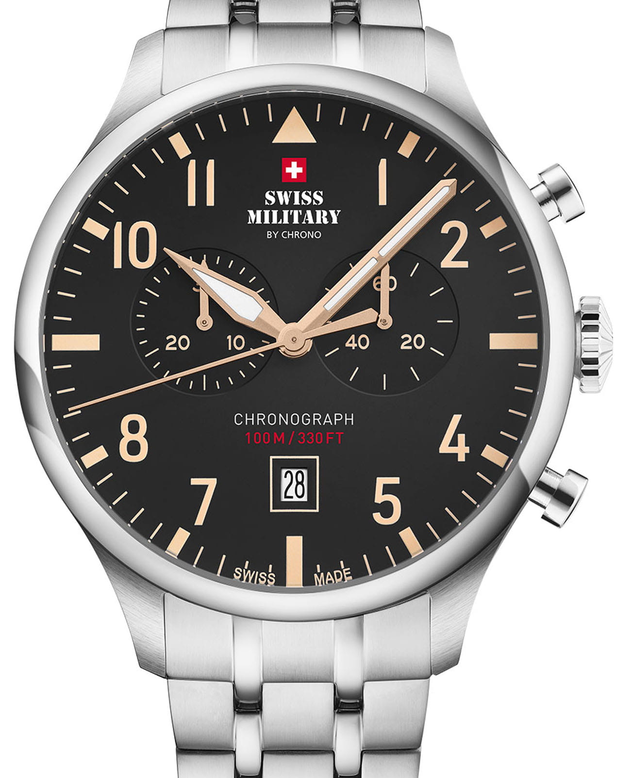 Swiss Military by Chrono Swiss Military by Chrono Vintage Chronograph SM34098.04 , наручные мужские часы фото под углом