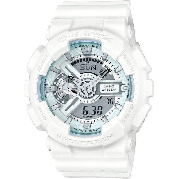 Casio Casio G-Shock GA-110LP-7A GA-110 GA-110LP-7A электронные мужские часы белый циферблат, браслет пластик — вид спереди