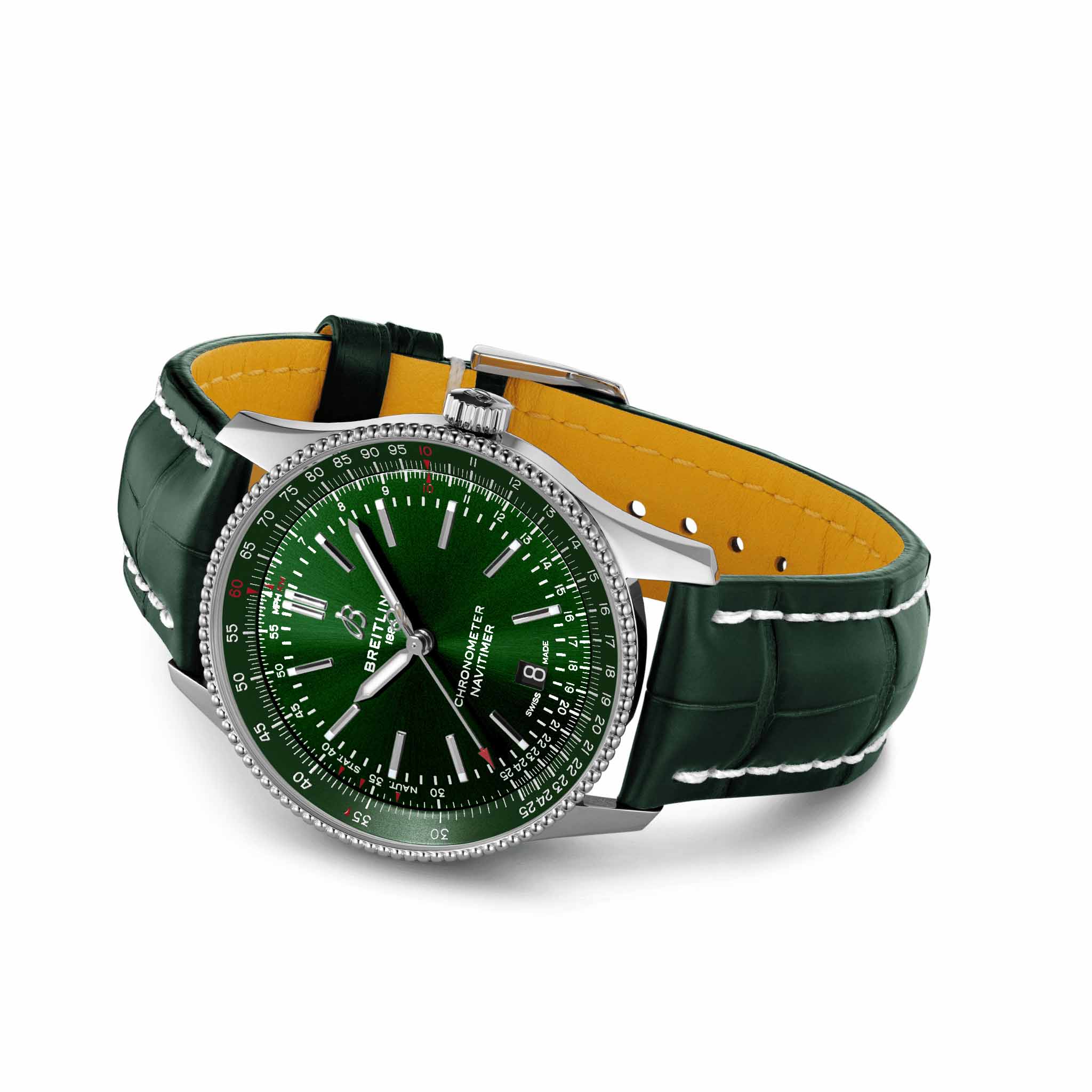 Breitling Breitling Navitimer Automatic 41 A17326361L1P2, navitimer швейцария мужские часы на браслете кожаный боковой вид