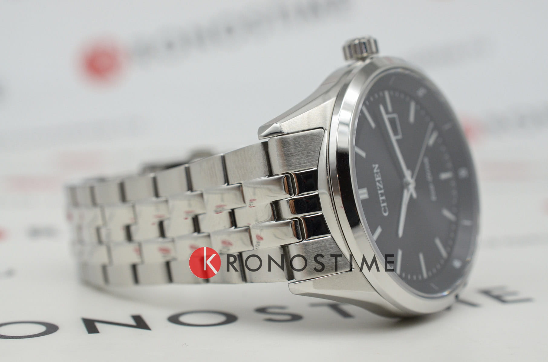 Citizen Citizen Eco-Drive BM7560-59E кварцевые мужские часы часы крупный план черный циферблата