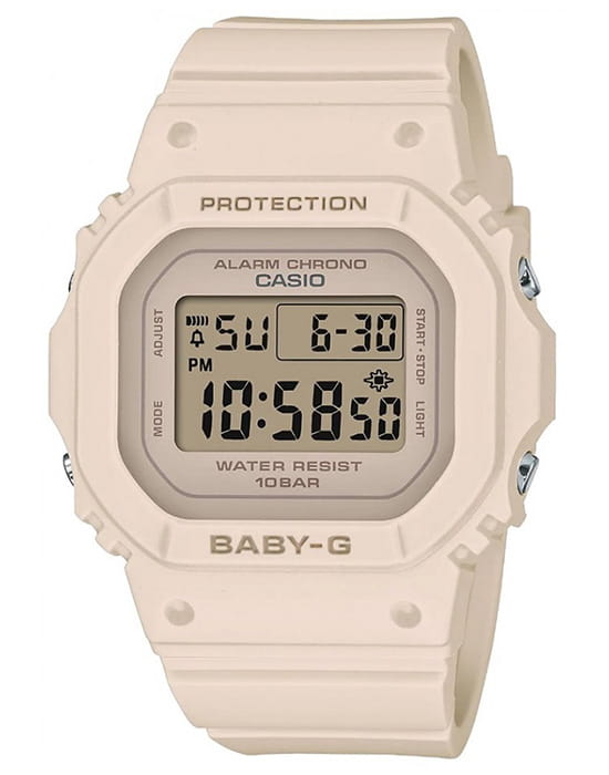 Casio Casio Baby-G BGD-565-4E  BGD-565-4E кварцевые женские часы серый циферблат, браслет пластик — вид спереди