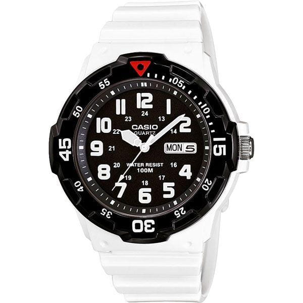 Casio Casio Illuminator MRW-200HC-7B  MRW-200HC-7B кварцевые мужские часы черный циферблат, браслет пластик — вид спереди