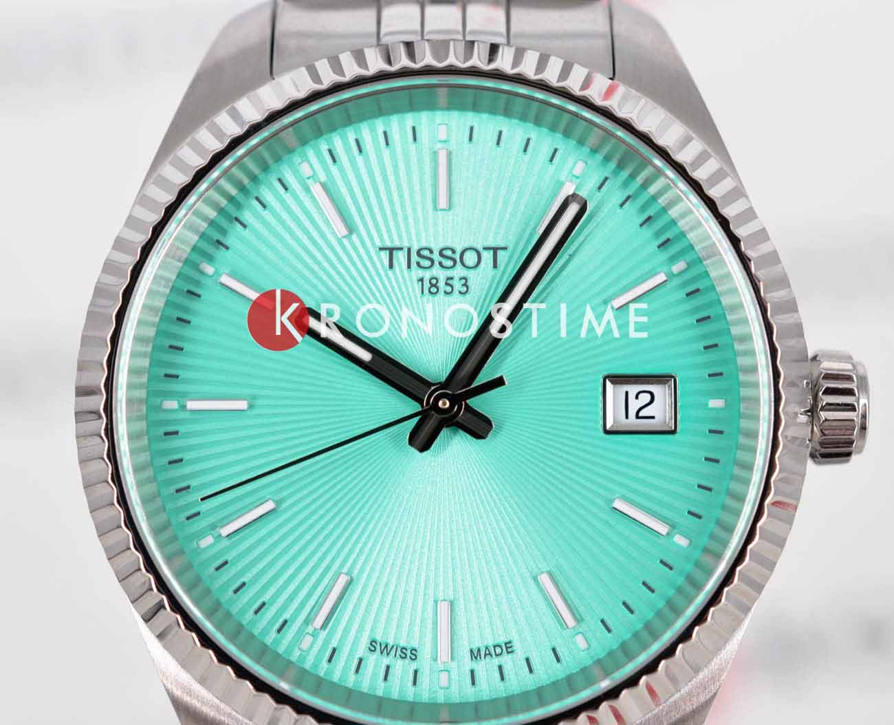 Tissot Tissot Ballade 34mm T156.210.11.091.00 женские часы бирюзовый циферблат на запястье
