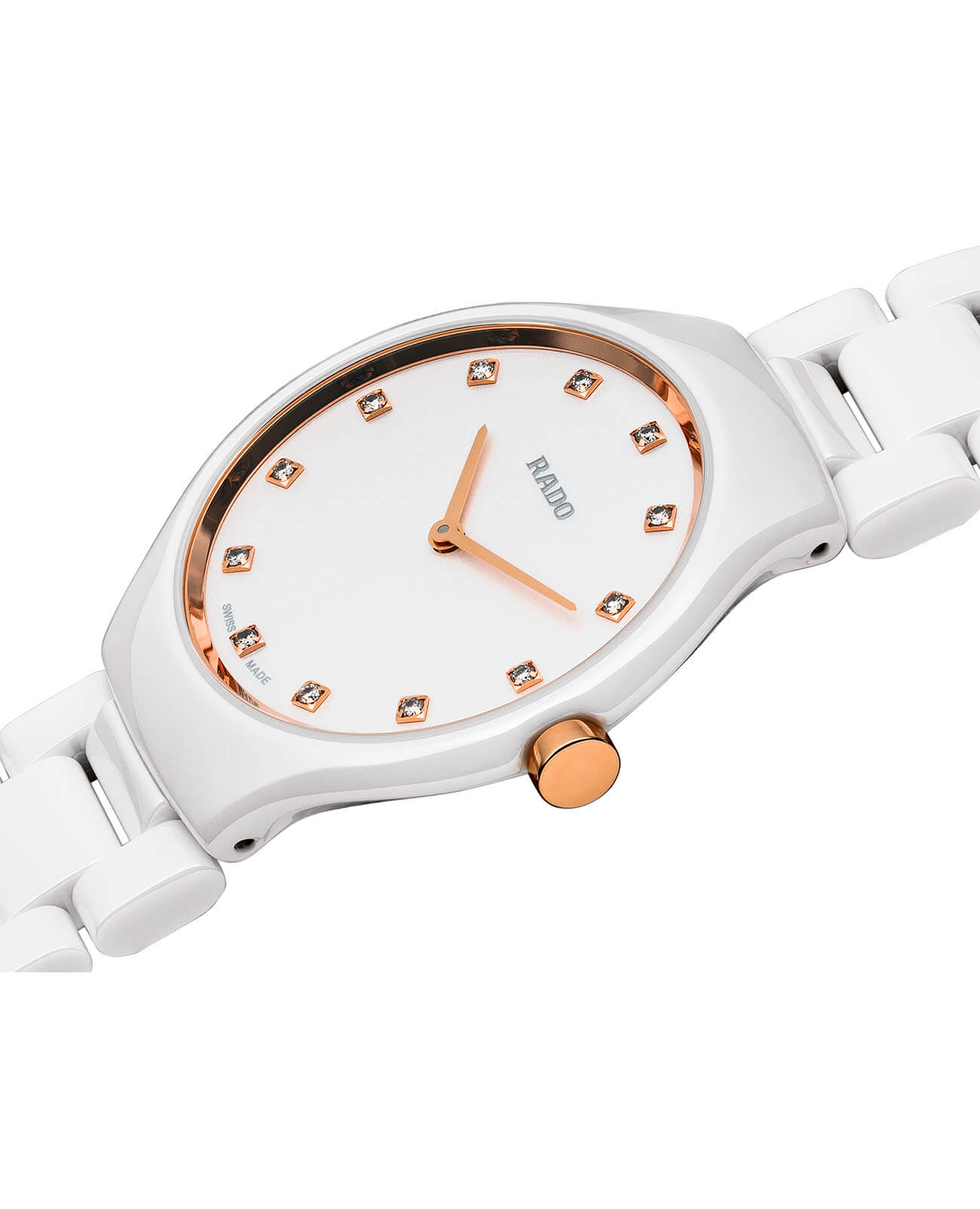 Rado Rado True Thinline Diamonds R27958722 , наручные женские часы фото под углом