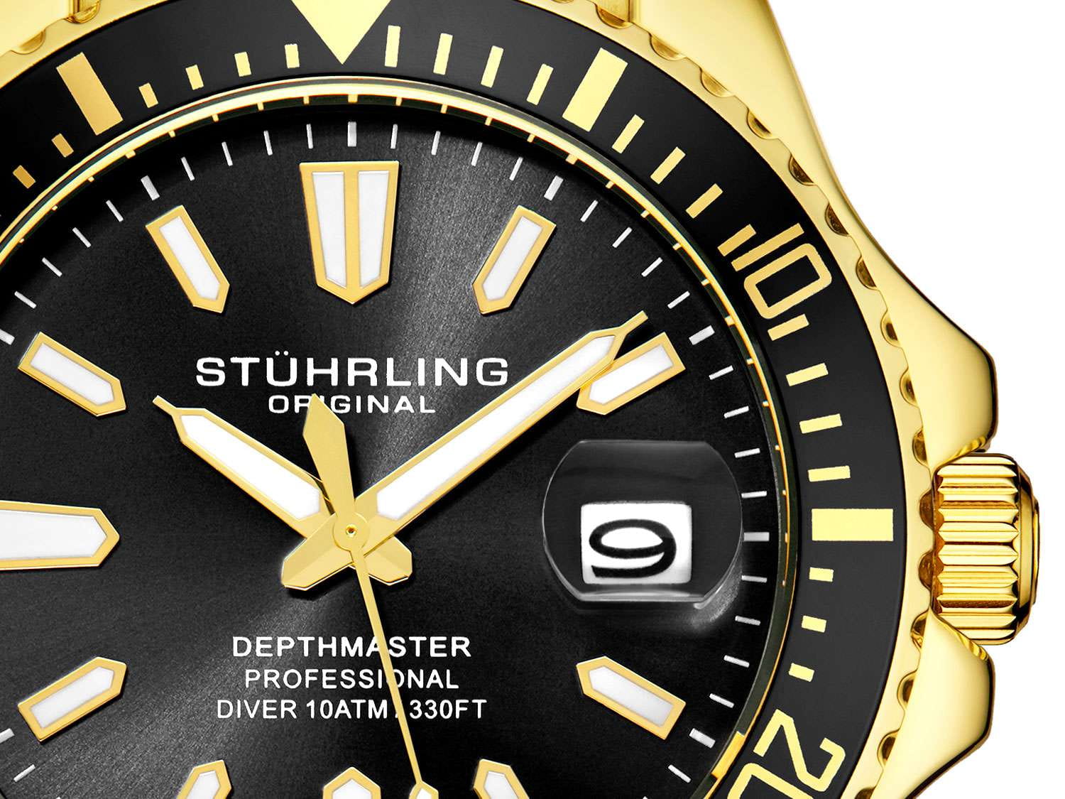 Stuhrling 3950A.7 мужские часы застежка крупным планом