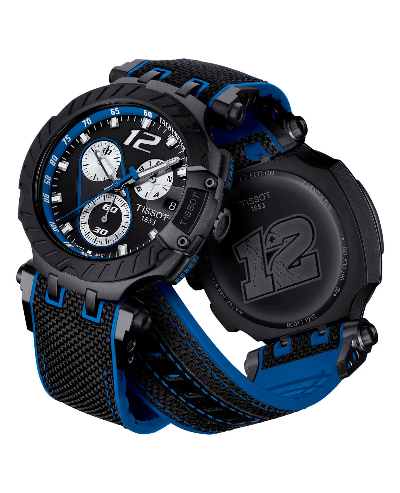 Tissot Tissot T-Race Thomas Luthi 2019 T115.417.37.057.03, t-sport швейцария мужские часы на браслете каучук боковой вид