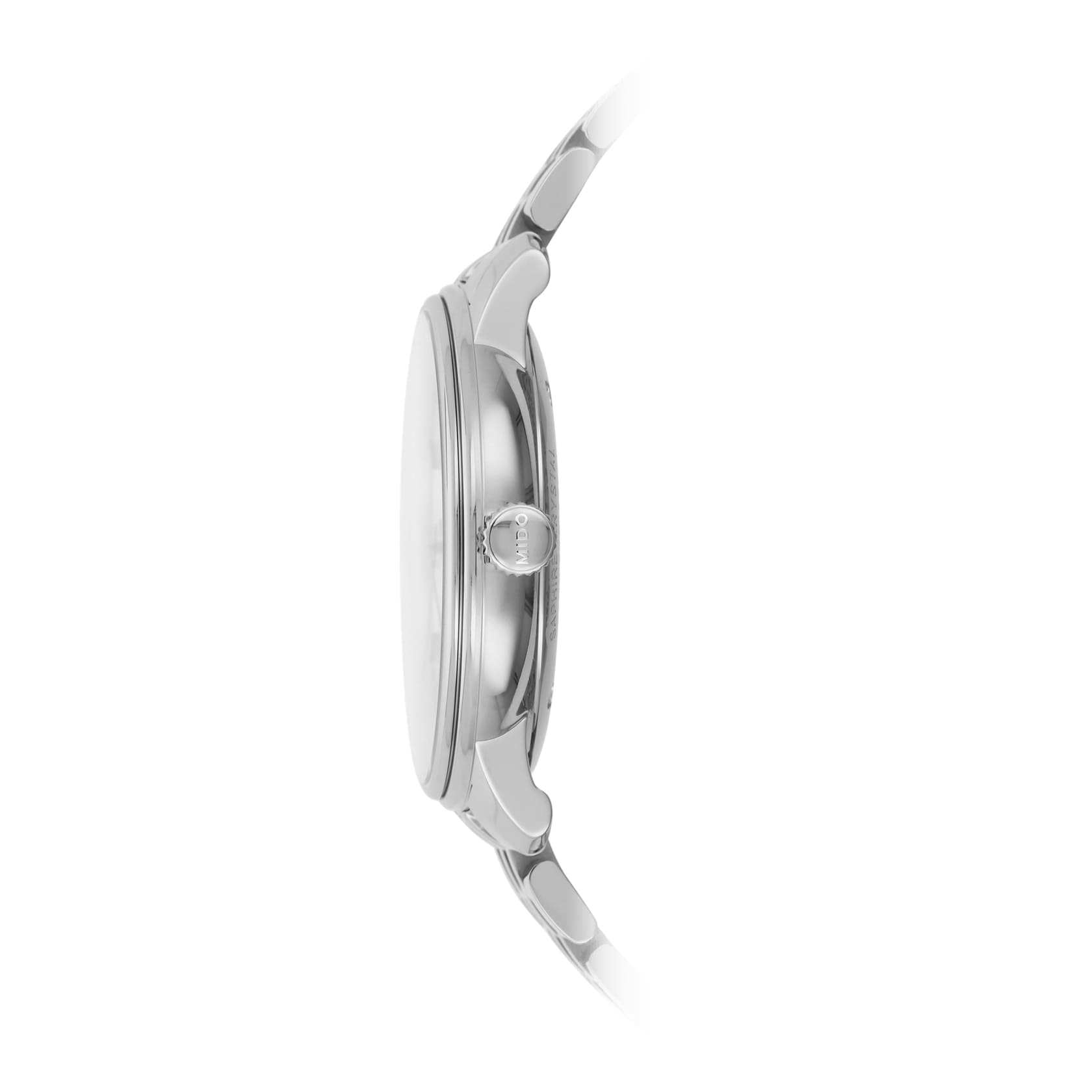 Mido Mido Baroncelli Chronometer Silicon Gent M027.408.11.041.00, baroncelli швейцария мужские часы на браслете нержавеющая сталь боковой вид