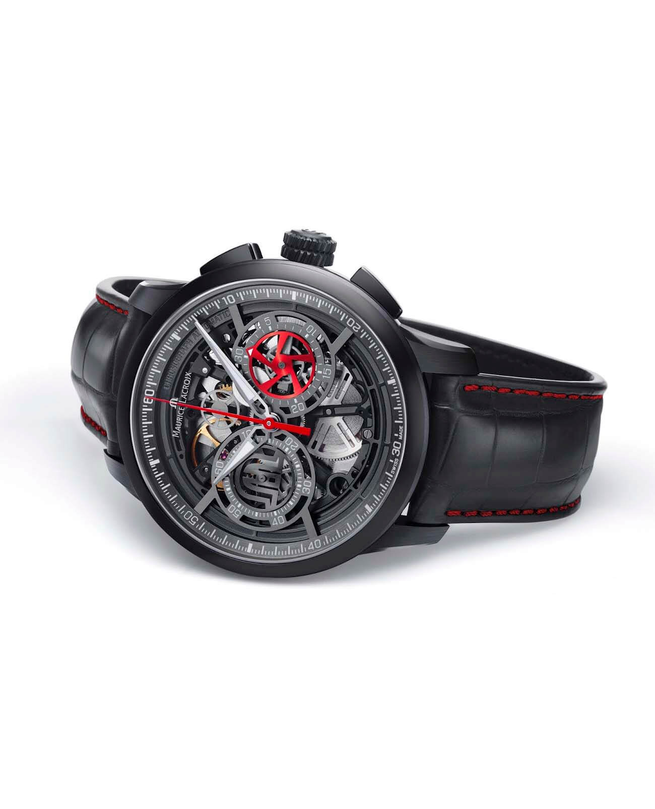 Maurice Lacroix Maurice Lacroix Masterpiece MP6028-PVB01-001-1 , наручные мужские часы фото под углом