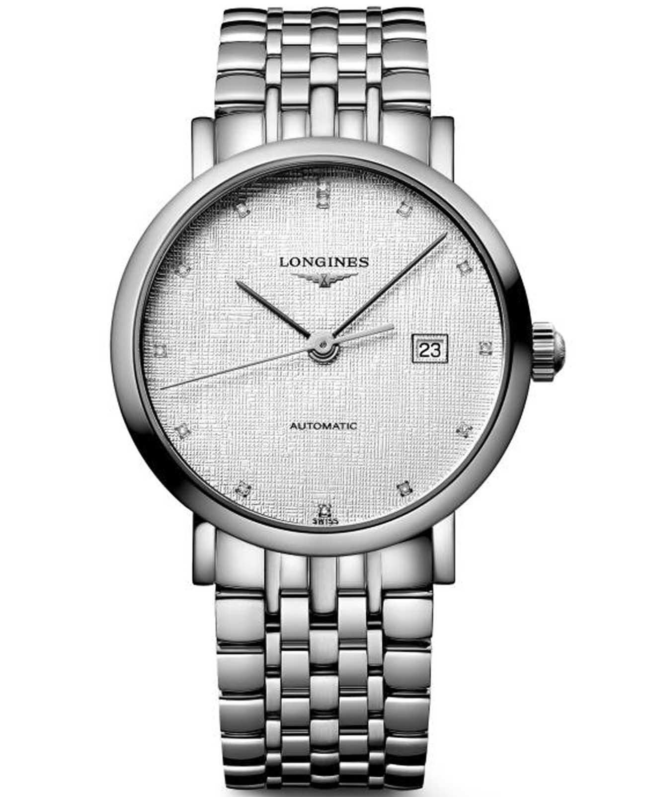 Longines Longines Elegant Collection L4.910.4.77.6  L49104776 механические женские часы серебристый циферблат, браслет нержавеющая сталь — вид спереди