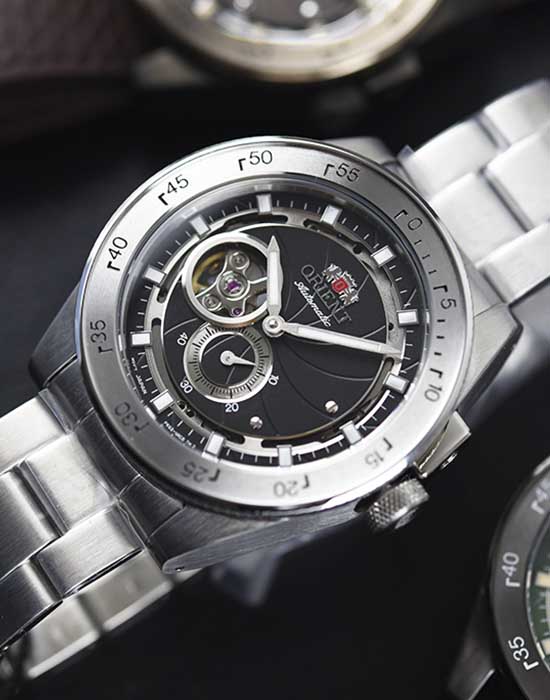 Orient Orient Revival RA-AR0201B (RN-AR0201B) механические мужские часы часы крупный план черный циферблата
