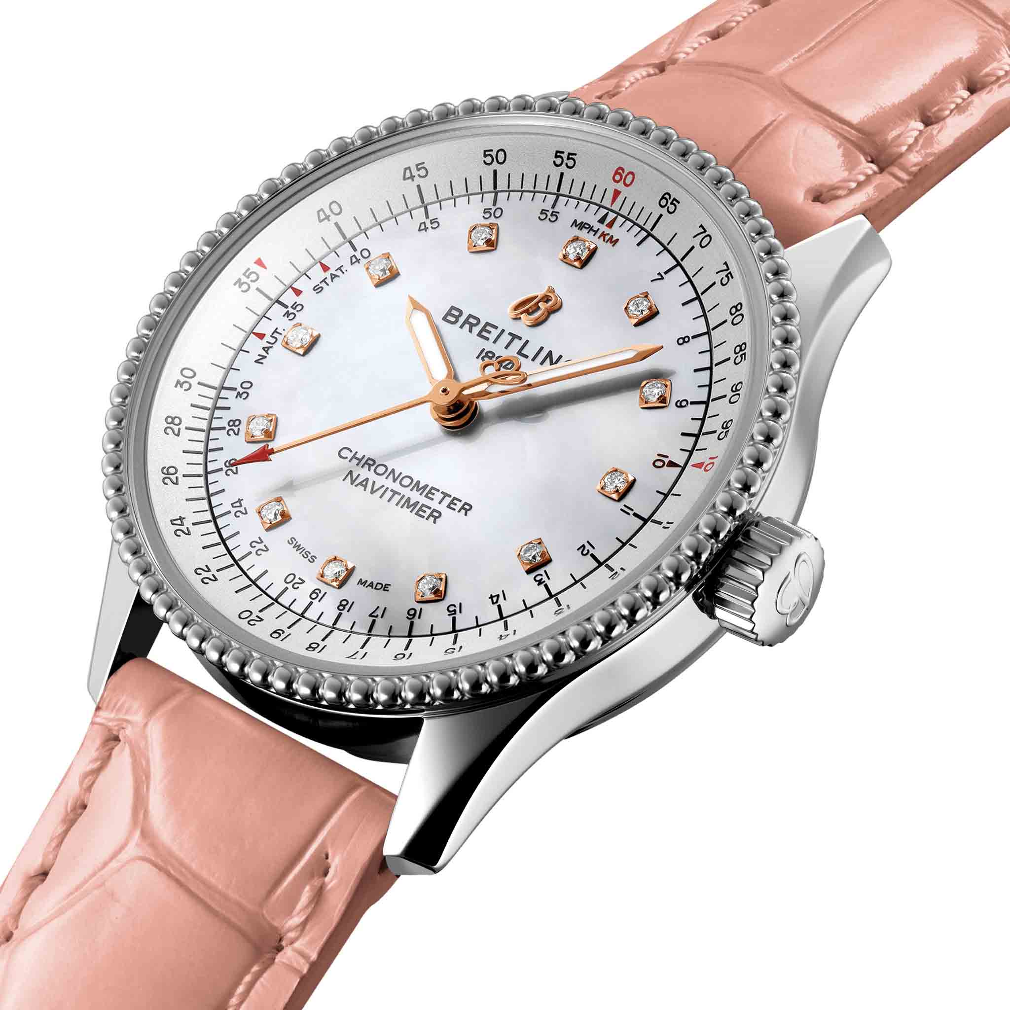 Оригинальные часы Breitling Breitling Navitimer Automatic 35 A17395211A1P4 механические калибр механизма breitling 17 общий вид