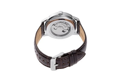 Orient Orient Sun & Moon RA-AK0805E (RN-AK0805E), sun and moon япония мужские часы на браслете кожаный боковой вид