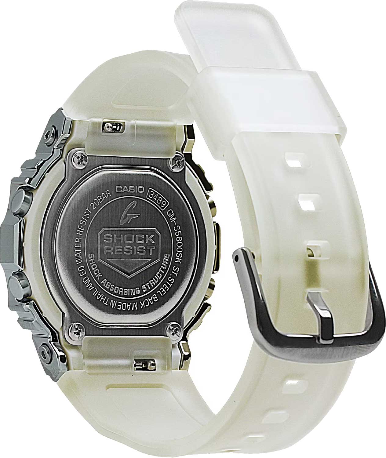 Casio Casio G-Shock GM-S5600SK-7DR (GM-S5600SK-7) электронные женские часы часы крупный план  циферблата