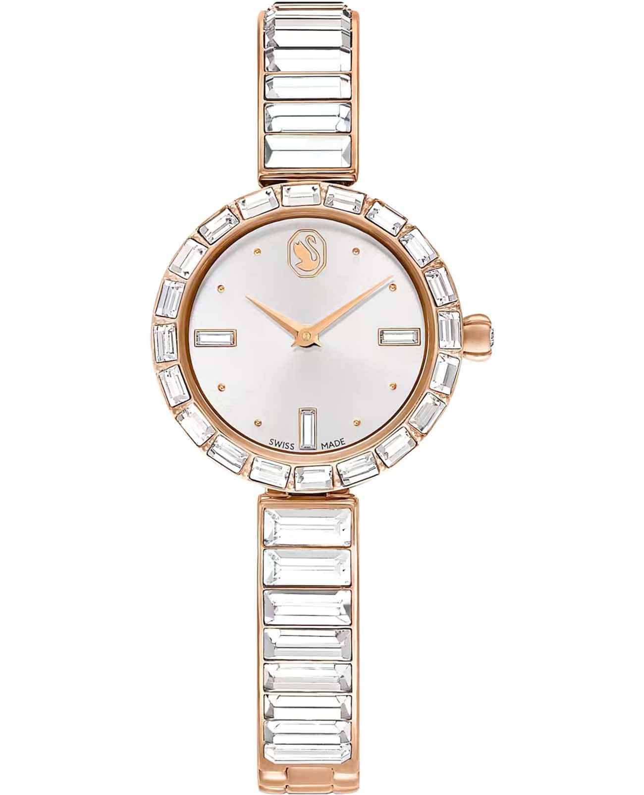 Swarovski Swarovski Matrix Bangle 5677484  5677484 кварцевые женские часы серебристый циферблат, браслет нержавеющая сталь с pvd-покрытием — вид спереди