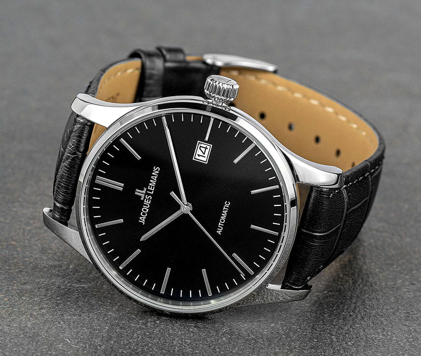 Jacques Lemans Jacques Lemans London 1-2073A, jl london австрия мужские часы на браслете кожаный боковой вид
