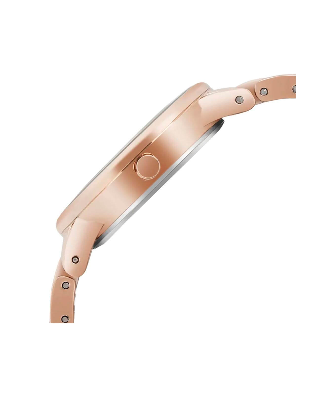 Anne Klein Anne Klein Ceramics  3344TPRG,  сша женские часы на браслете сталь + pvd + керамика боковой вид