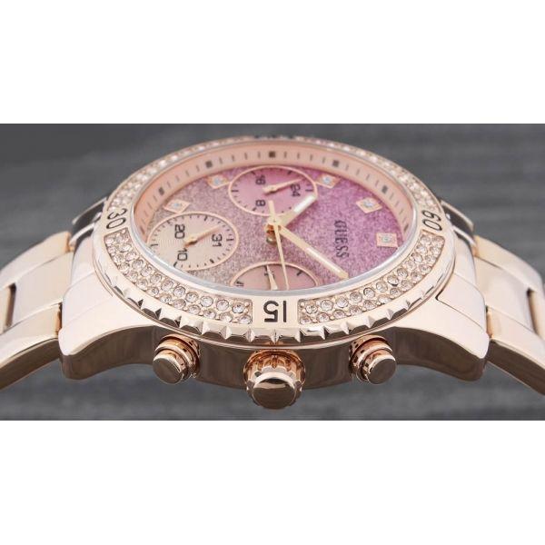 Guess Guess W0774L3,  сша женские часы на браслете 18-каратное желтое золото боковой вид