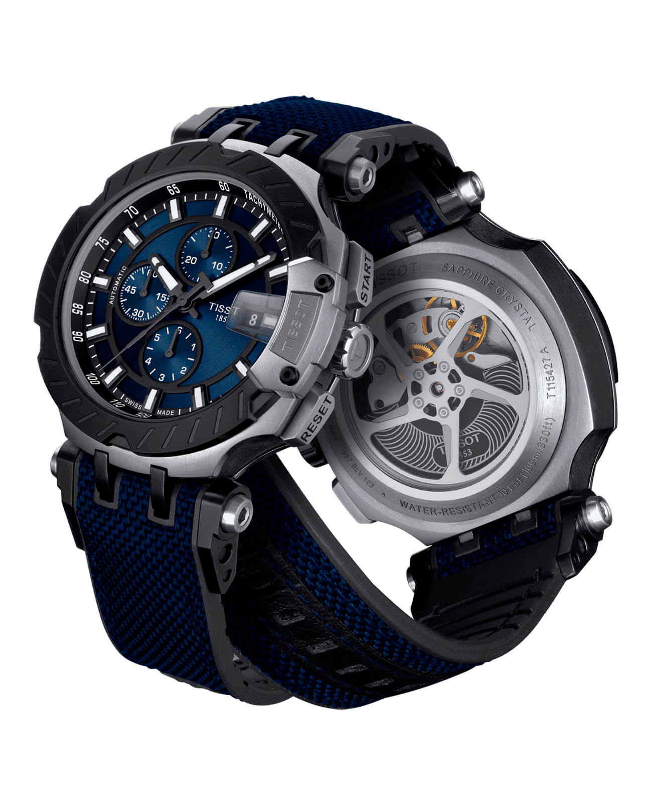 Оригинальные часы Tissot Tissot T-Race Automatic Chronograph T115.427.27.041.00 механические калибр механизма c01.211 общий вид