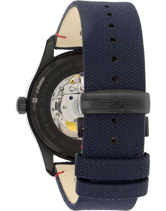 Victorinox Victorinox 241820,  швейцария мужские часы на браслете кожа + нейлон боковой вид