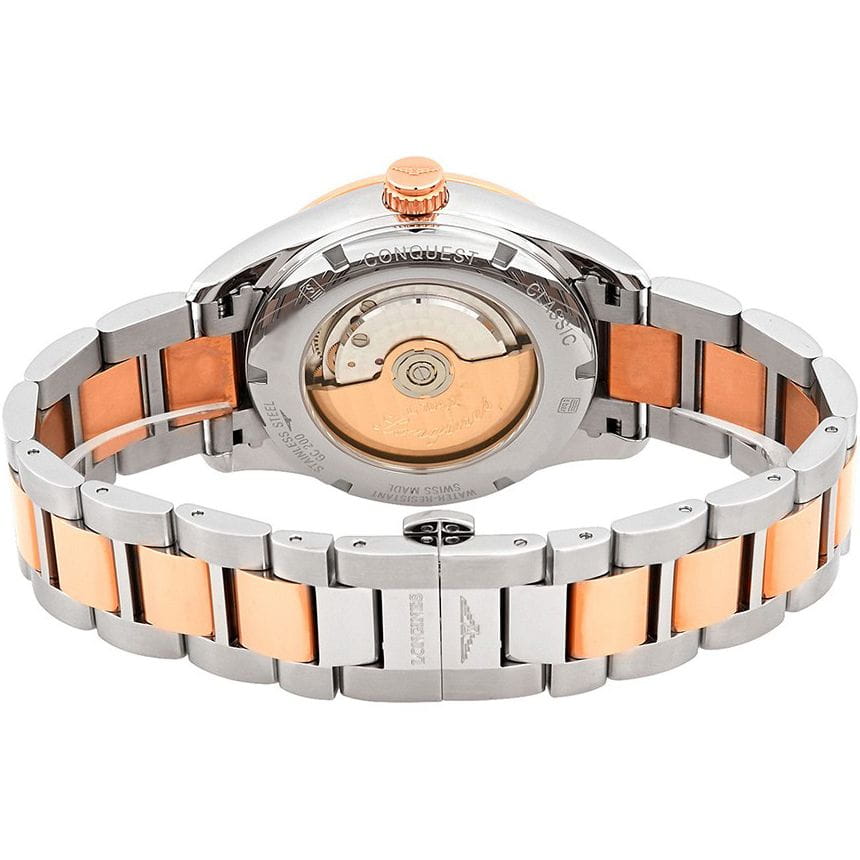 Longines Longines Conquest Collection L2.799.5.76.7, conquest швейцария мужские часы на браслете нержавеющая сталь + золото 18к боковой вид