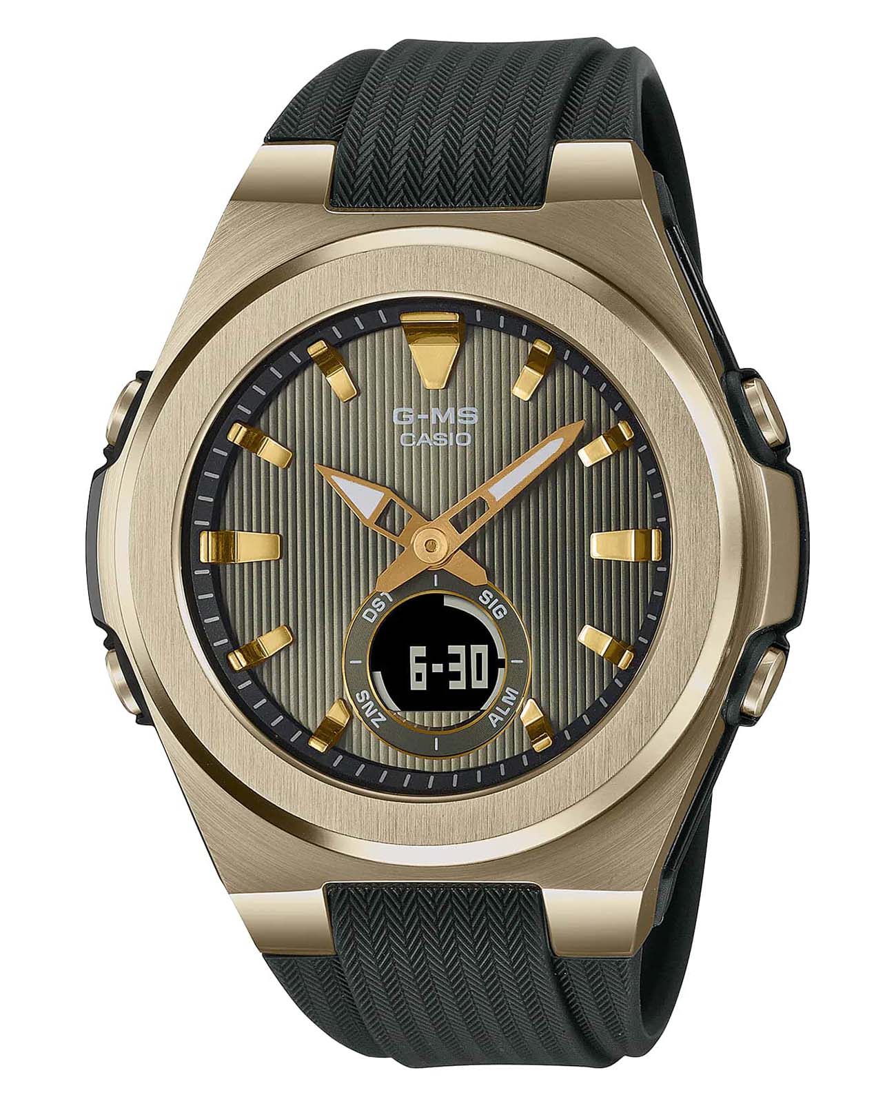 Casio Casio Baby-G MSG-C150G-3A  MSG-C150G-3A кварцевые женские часы черный циферблат, браслет пластик — вид спереди