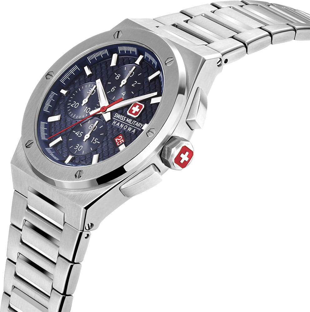Swiss Military Hanowa Swiss Military Hanowa Aerograph SMWGI2101702,  швейцария мужские часы на браслете нержавеющая сталь боковой вид