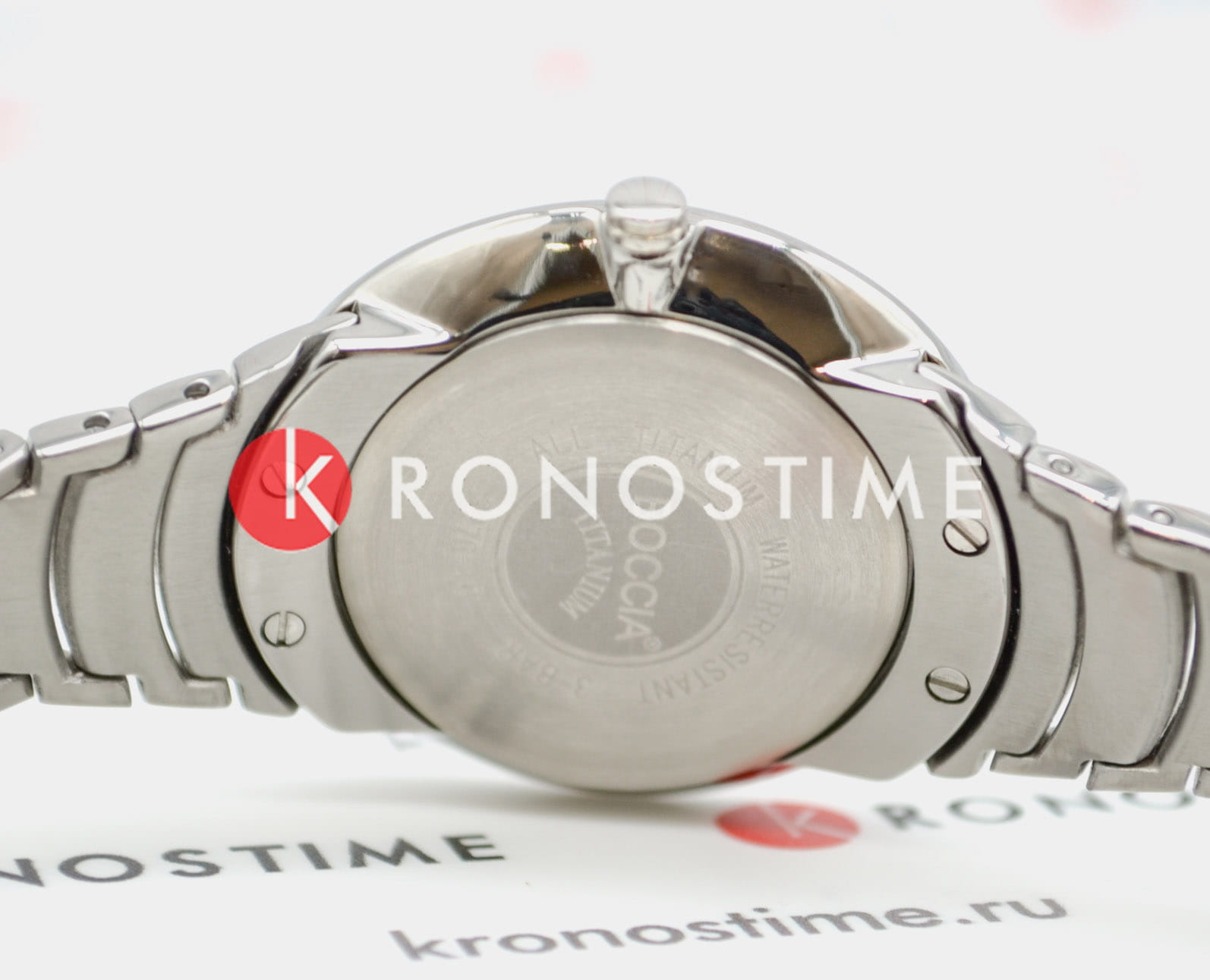 Boccia Titanium Boccia Titanium Circle-Oval 3276-10  - задняя крышка титан металл корпуса, германия часы