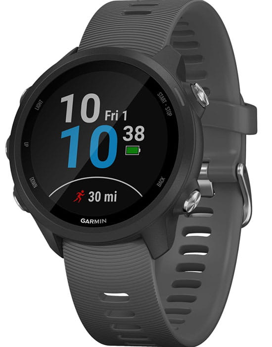Garmin Garmin Forerunner 245 010-02120-10  010-02120-10 электронные мужские часы цветной циферблат, браслет силикон — вид спереди