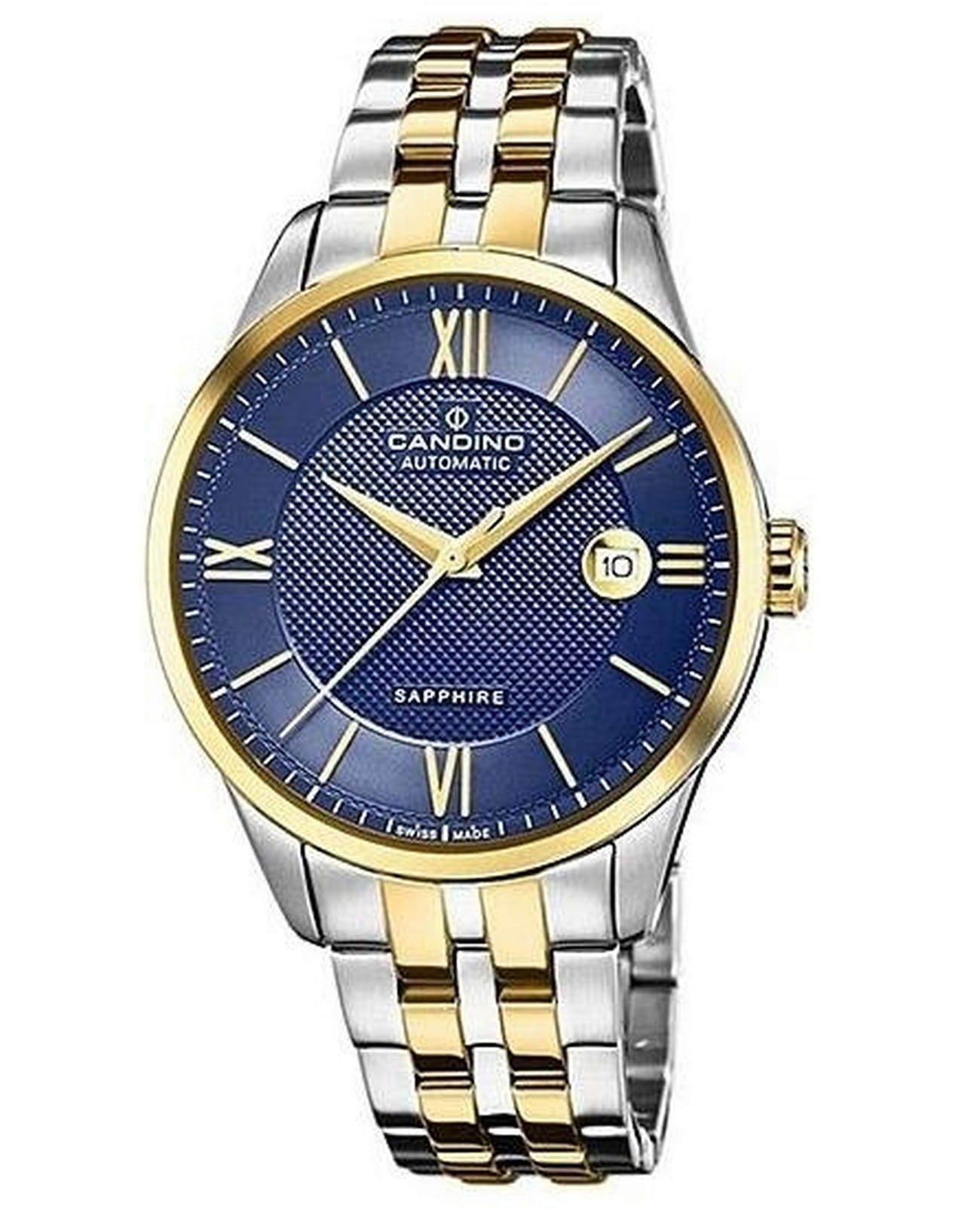 Candino Candino Classic C4706/2  C4706/2 кварцевые мужские часы синий циферблат, браслет нержавеющая сталь — вид спереди