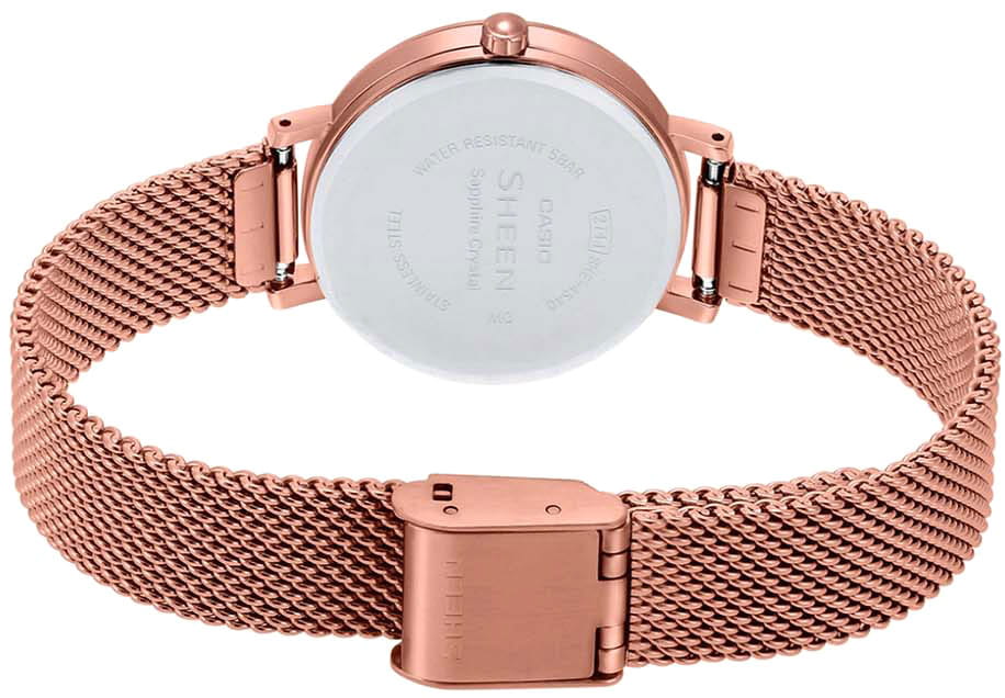 Casio Casio Sheen SHE-4540CGM-4AUDF, sheen япония женские часы на браслете сталь с ip покрытием боковой вид